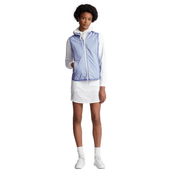 New RLX Ralph Lauren Golf Chevron Front Print French Terry Full Zip Vest - Picture 4 of 13